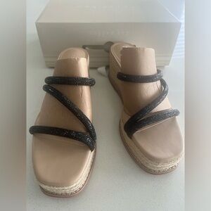 Copper Key Women's Espadrilles with Tan and Black Straps